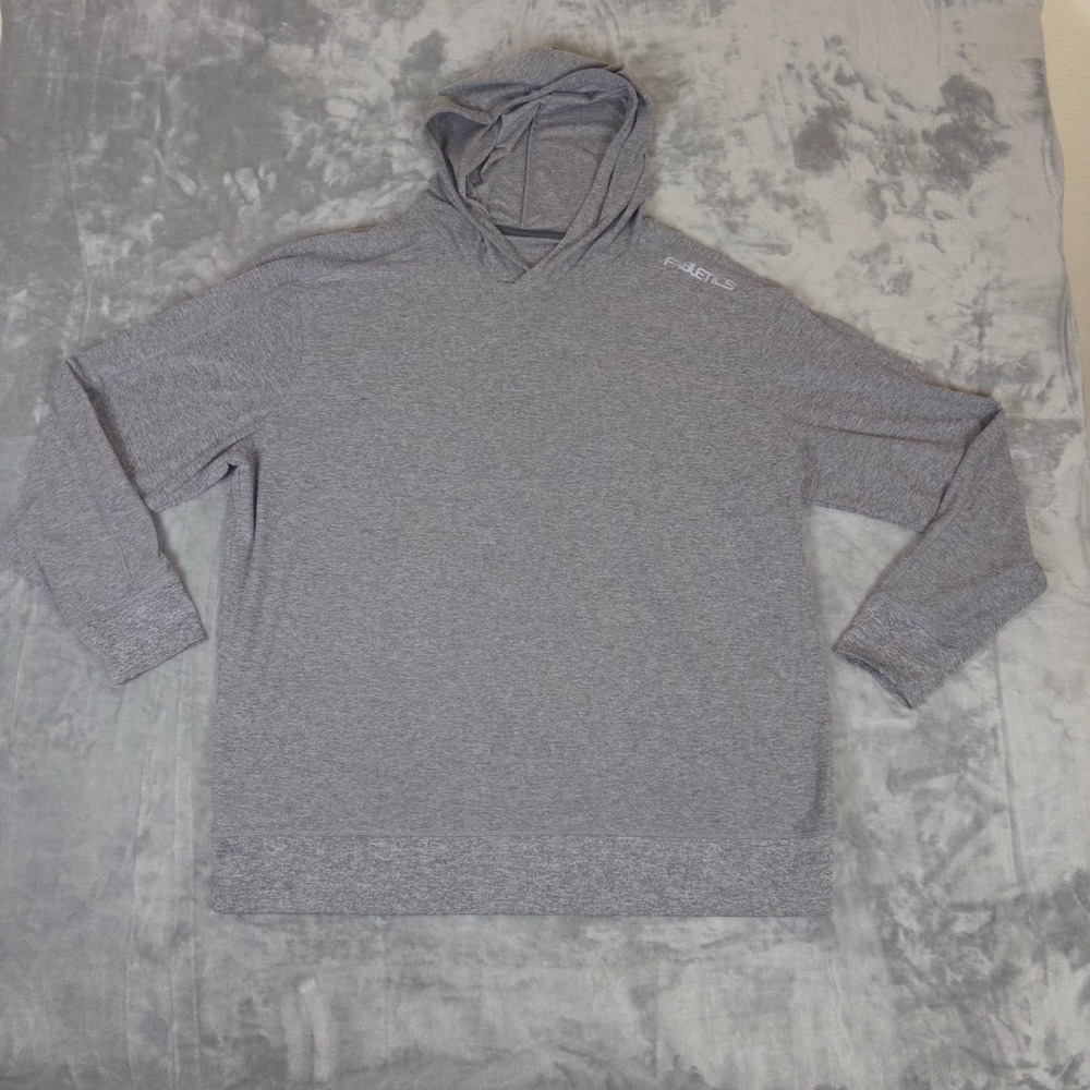 Fabletics Hoodie Mens XL Gray Heathered Activewear Pullover Gym Sweatshirt